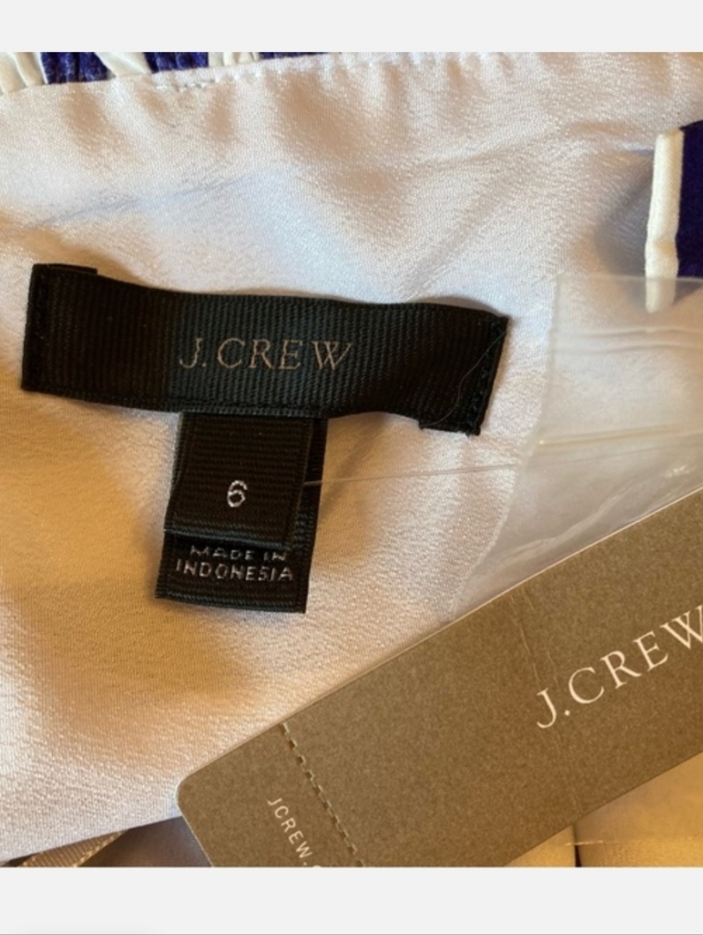 J CREW Blue White Cabana Stripe Ruffle Maxi Dress NWT - Picture 6 of 9